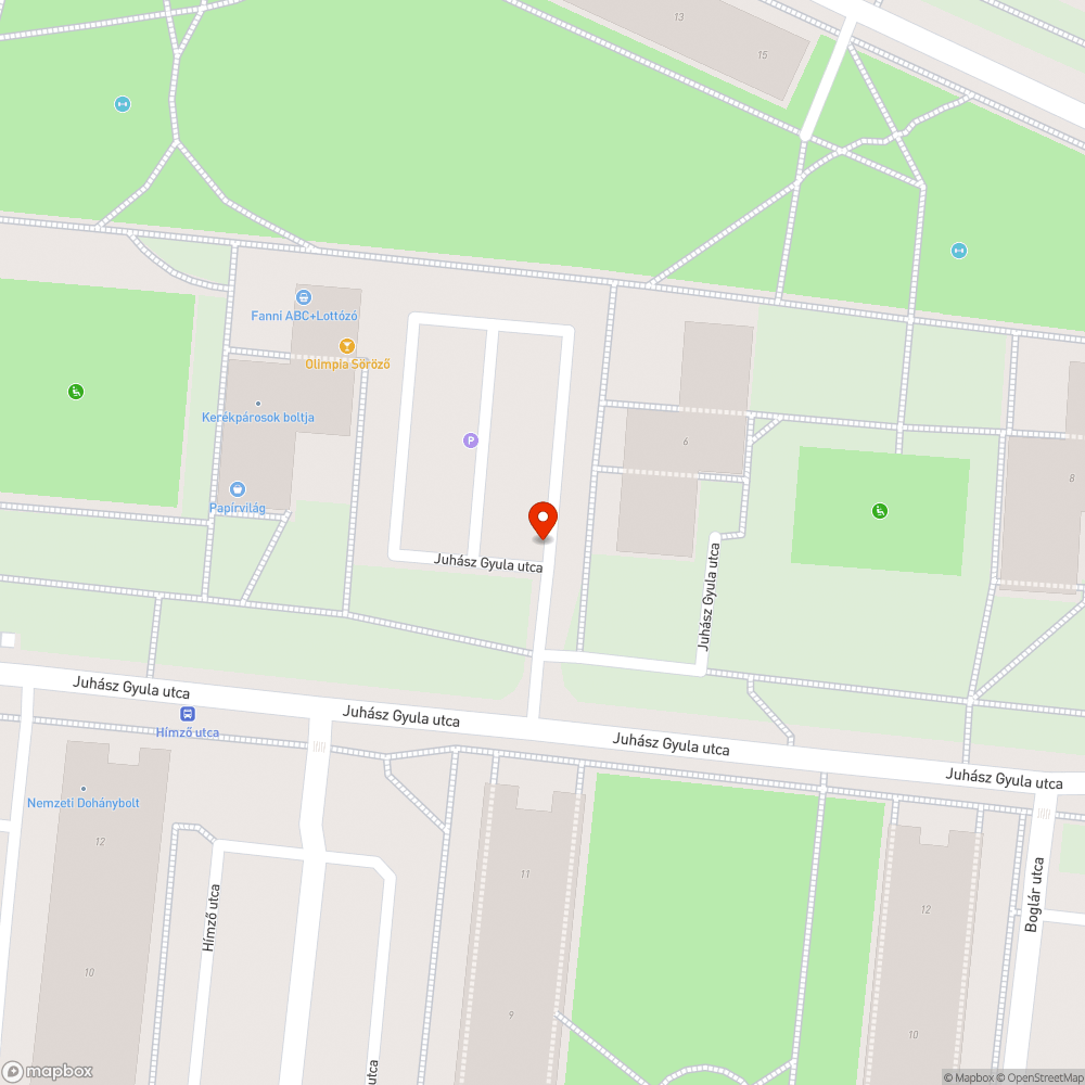 Eltömődött vízelvezető bejelentés helye