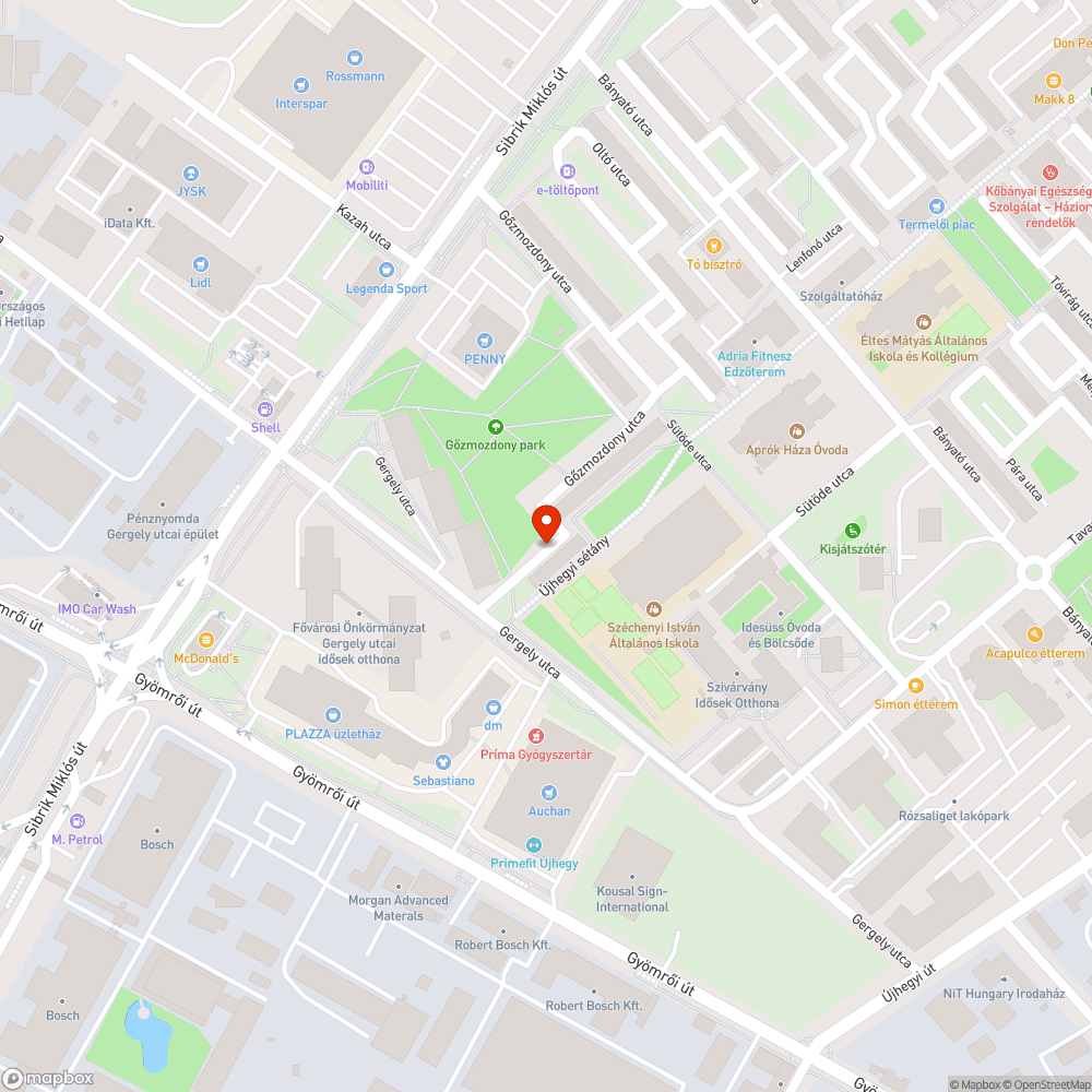 Gőzmozdony utca 18-20 - Balesetveszélyes csatorna fedlap bejelentés helye