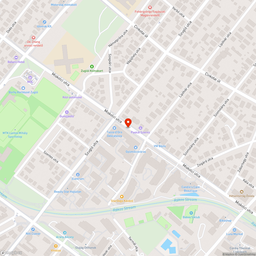 Közlekedésre alkalmatlan jármű bejelentés helye