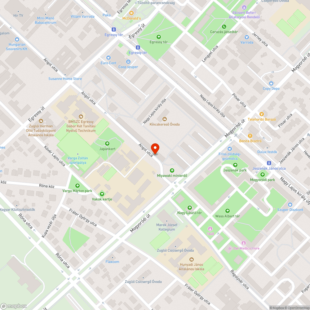 Elhagyott jármű bejelentés helye