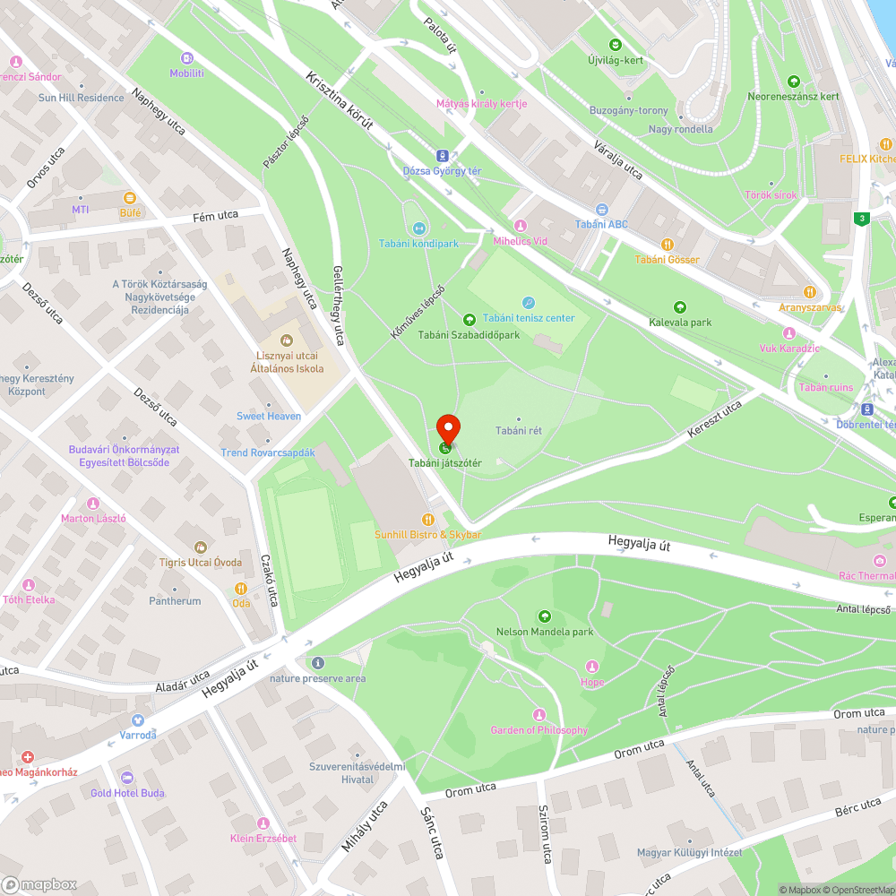 Tabán játszótér xilofon ütője hiányzik bejelentés helye