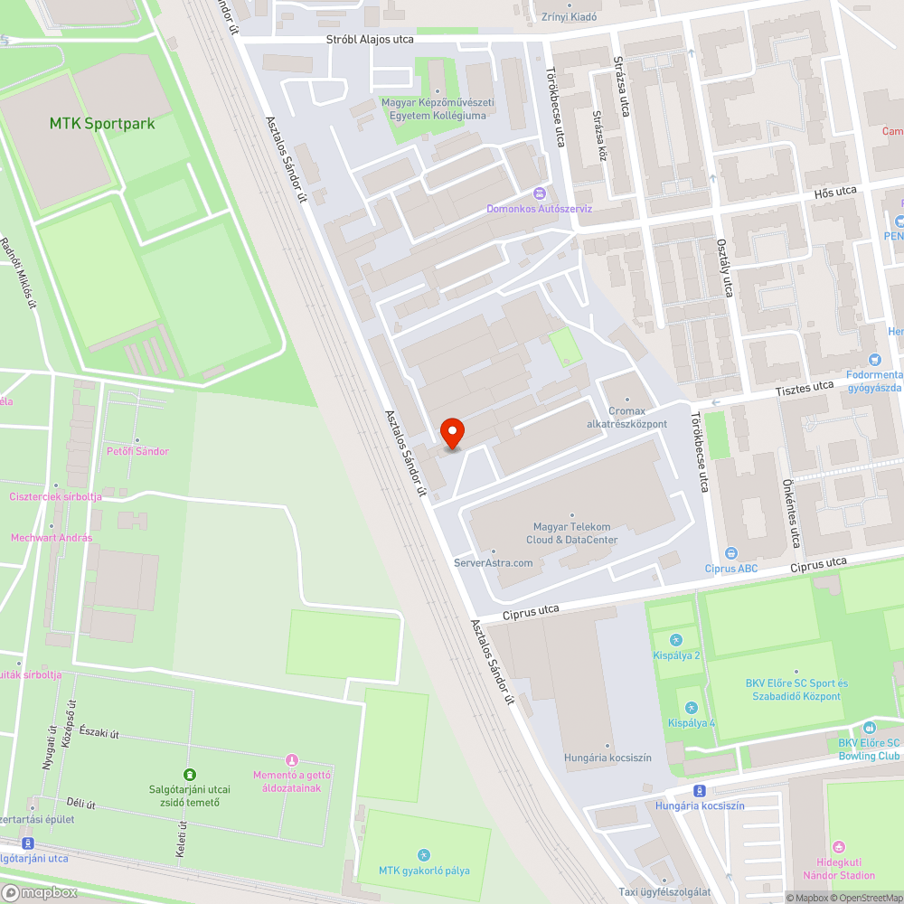 Elhagyott kisbusz bejelentés helye