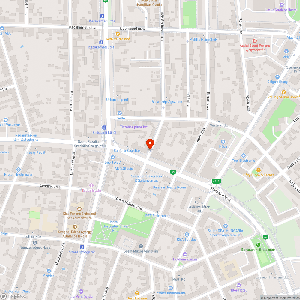 Kerékpárúton található megsüllyedt fém aknafedél bejelentés helye