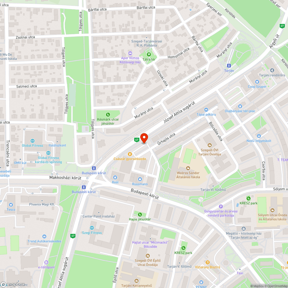 Összetört autó bejelentés helye