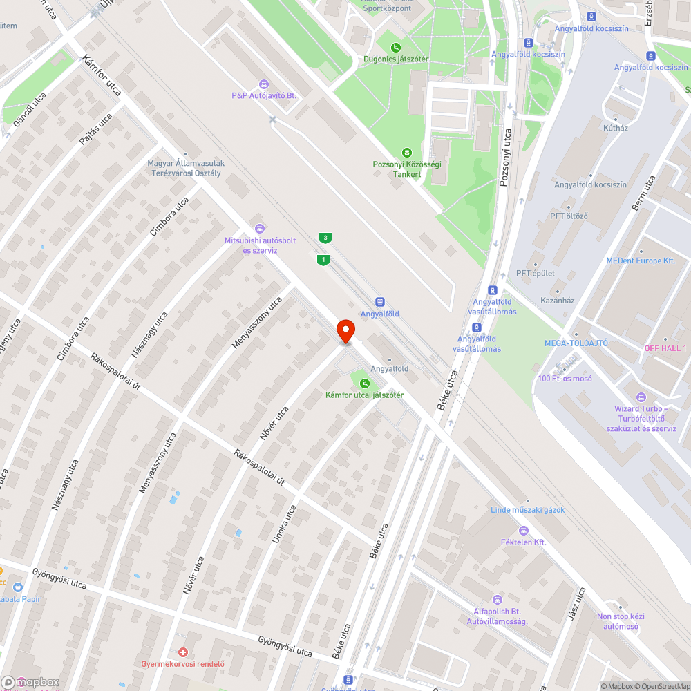 Kiszáradó fa bejelentés helye