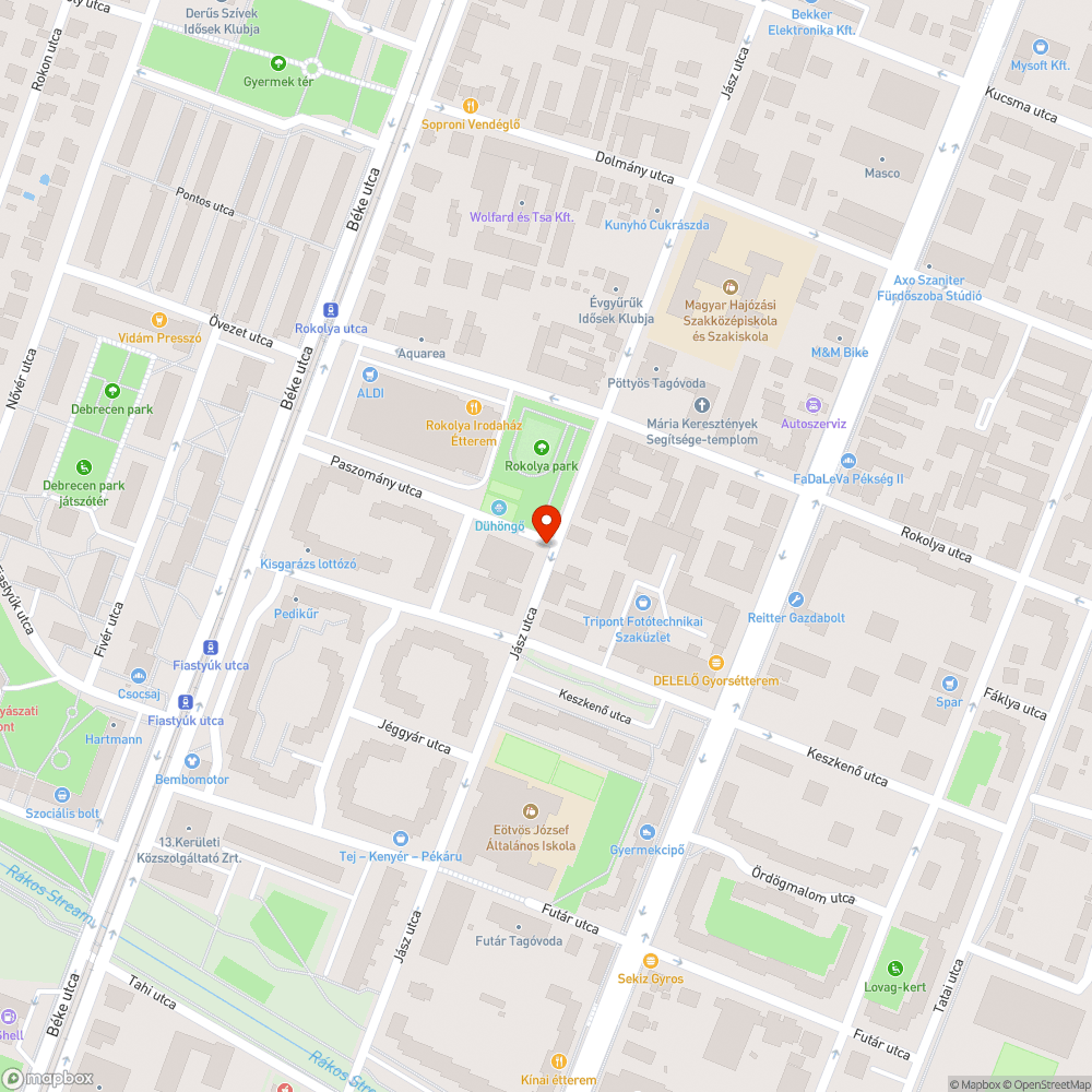 Kiszàradt fa bejelentés helye