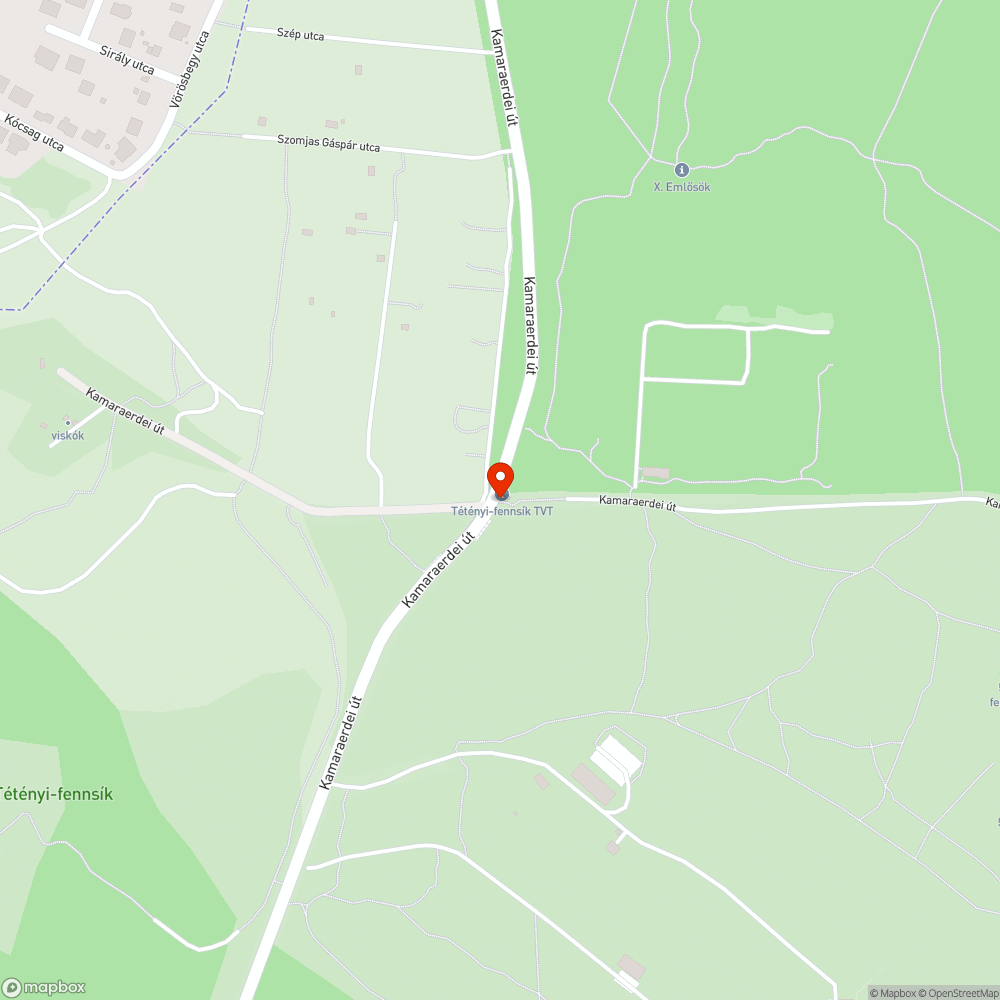 Szemét a Kamaraerdőben bejelentés helye