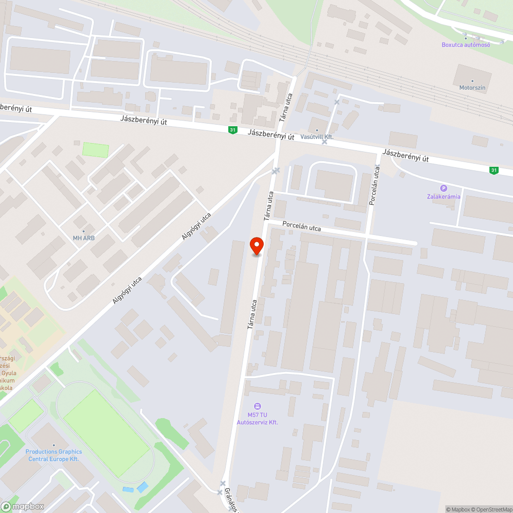 Roncsok a Tárna utcában bejelentés helye