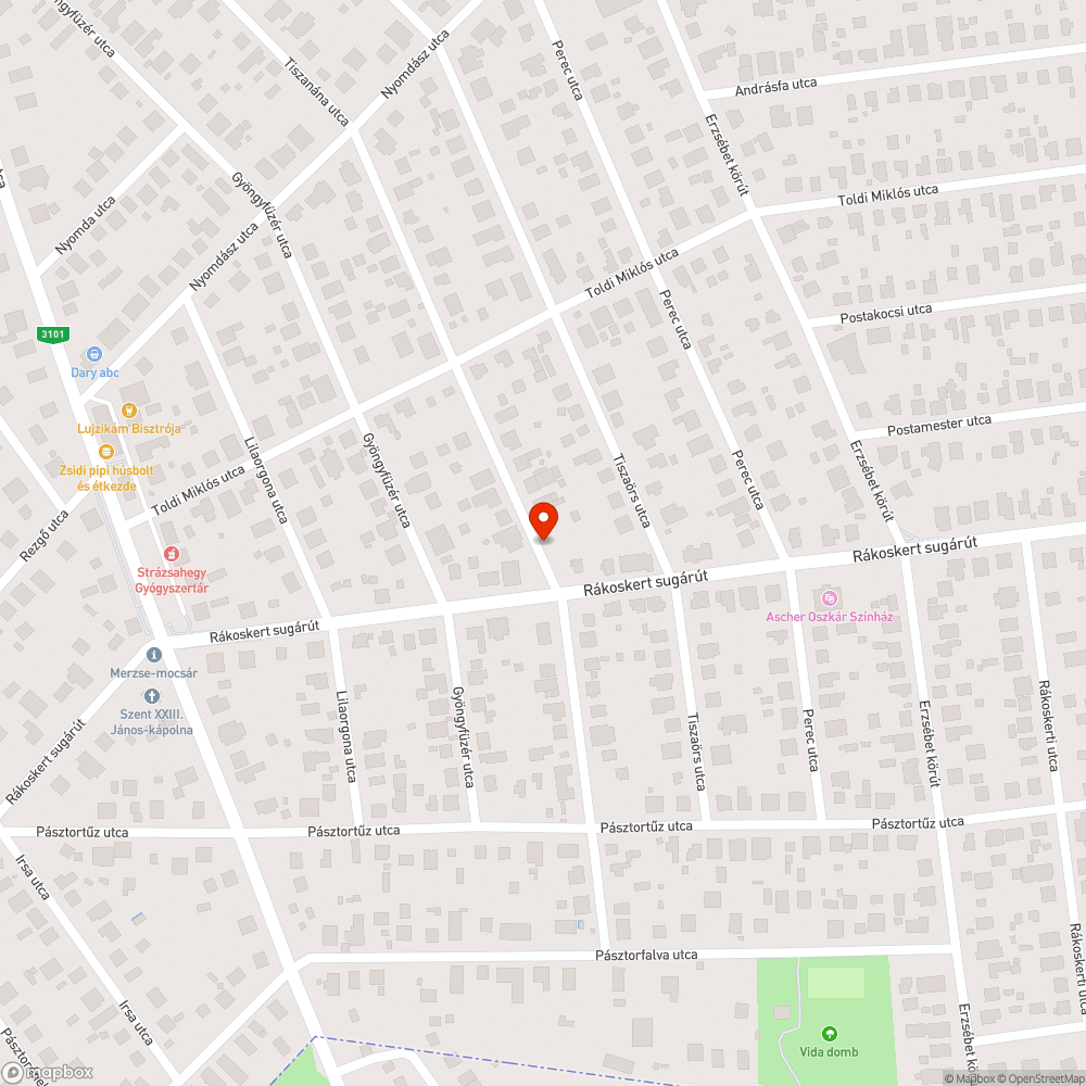 Megsüllyedt útburkolat az akna mentén bejelentés helye