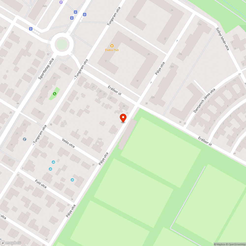 Balesetveszélyes járda bejelentés helye