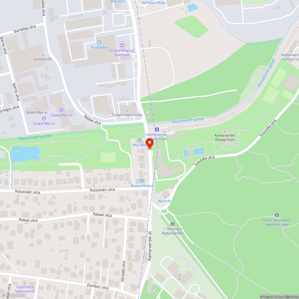 Sérült vízelvezető bejelentés helye