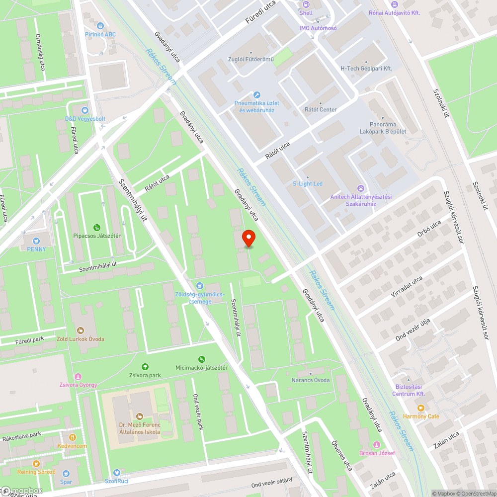 Elhagyott kocsi bejelentés helye