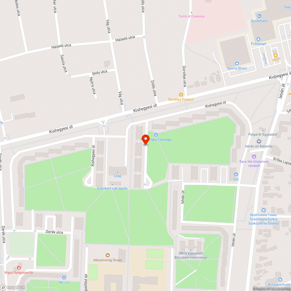 Roncs Peugeot 405 bejelentés helye