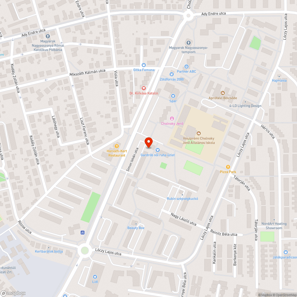 Balesetveszélyes járda bejelentés helye