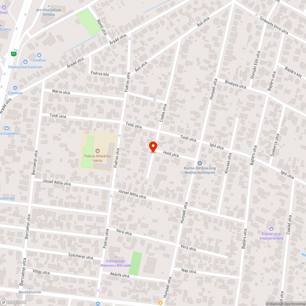 balra kihelyezett tábla bejelentés helye