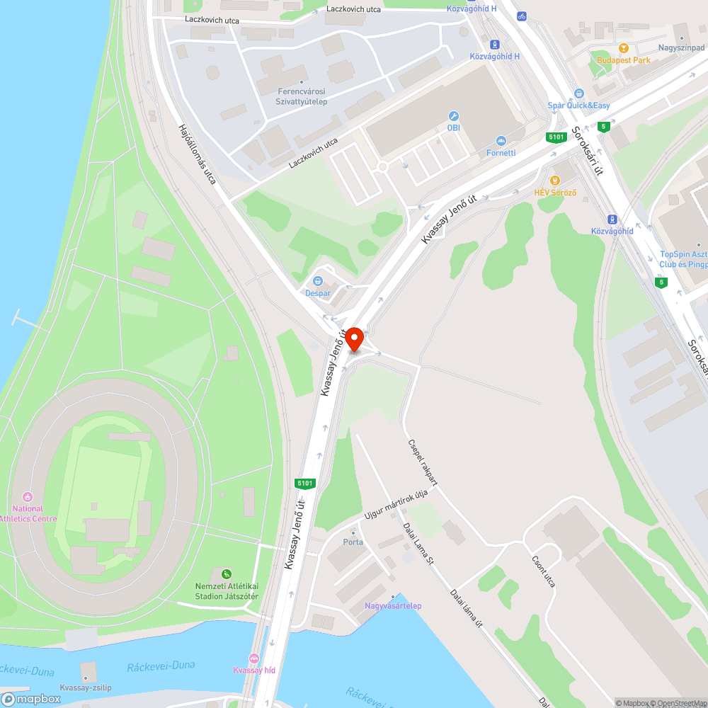 XXI. és IX. kerületeket összekötő helyi jelentőségű kerékpárút helyreállítása bejelentés helye