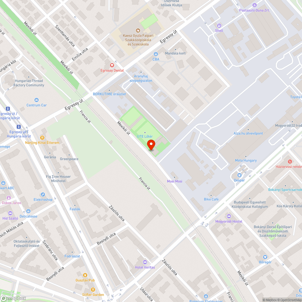 zászlók kihelyezése - Rendőrségi Oktatási és Kiképző Központ, Rendőrképző Akadémia - Mexikói út (21-23.) bejelentés helye