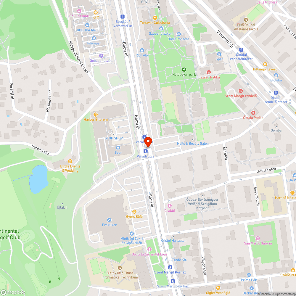 Rövid zöld a gyalogosoknak bejelentés helye