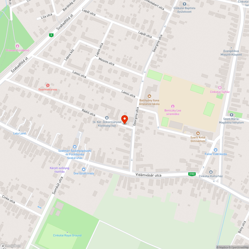 Járda fölé alacsonyan belógó cseresznyefa ág bejelentés helye