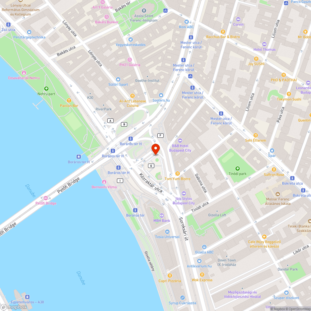 A Boráros tér sötét bejelentés helye