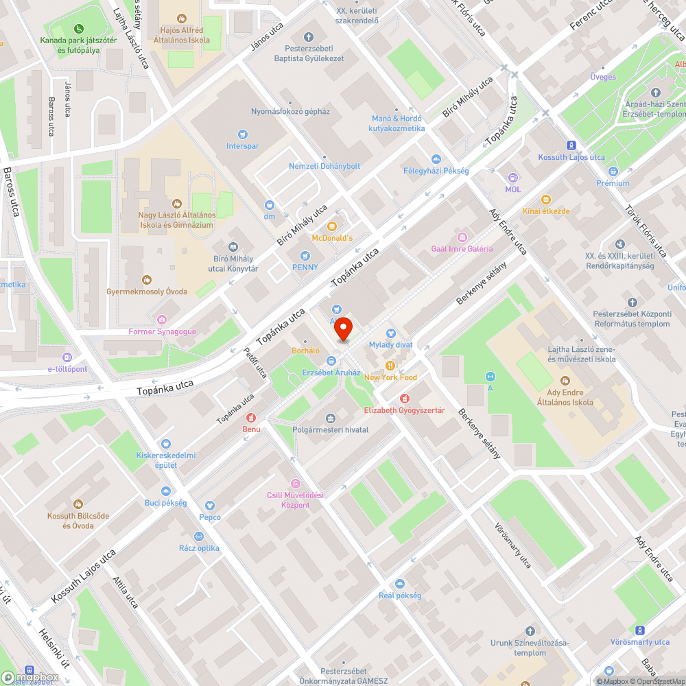 A Kossuthban csak az egyik oldalban van közvilágítás bejelentés helye