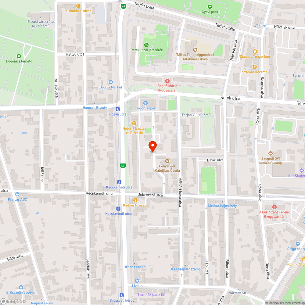 Hiányzik a szemetes - Dandár utca 6. bejelentés helye