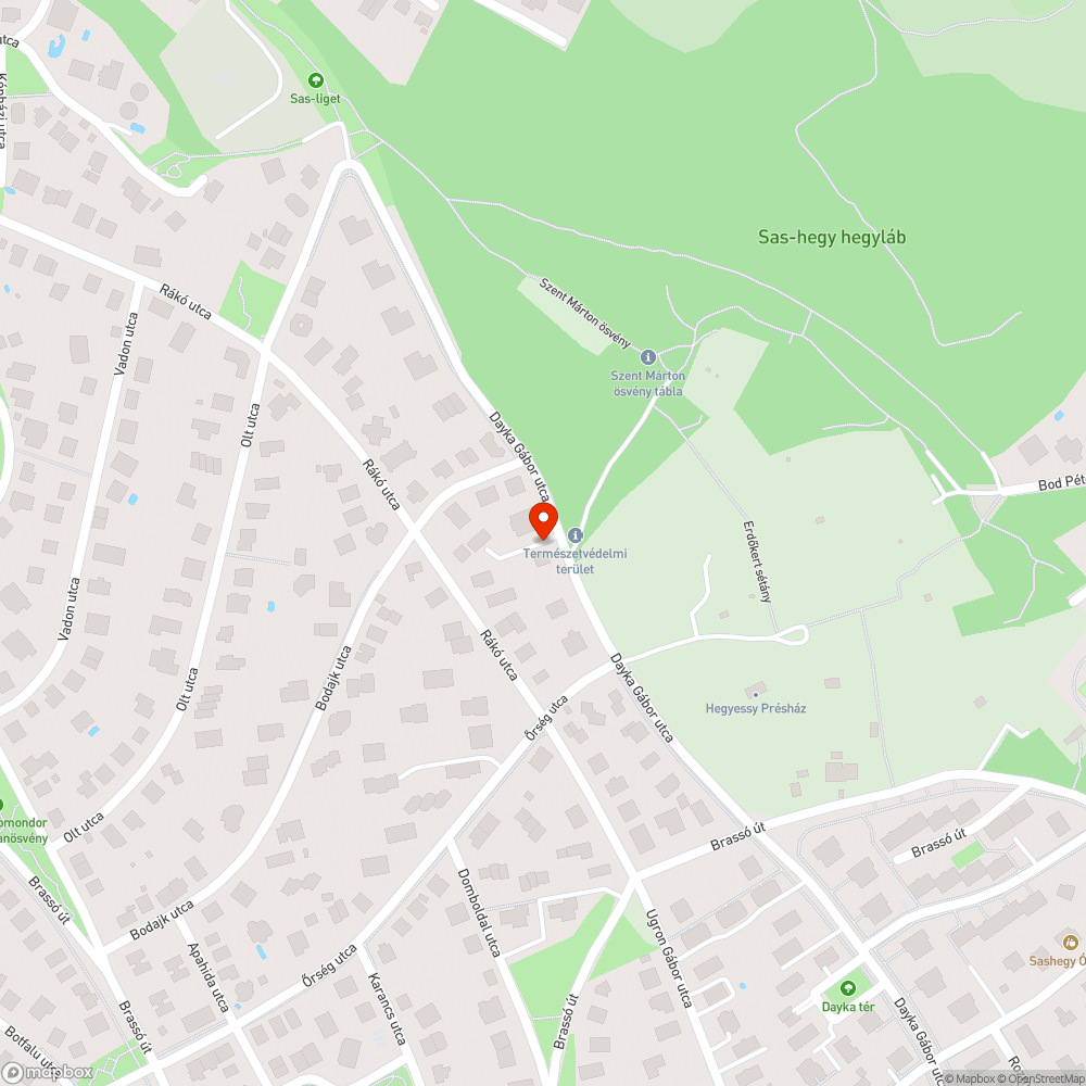 XI. kerület természetvédelmi területen hagyott jármű bejelentés helye