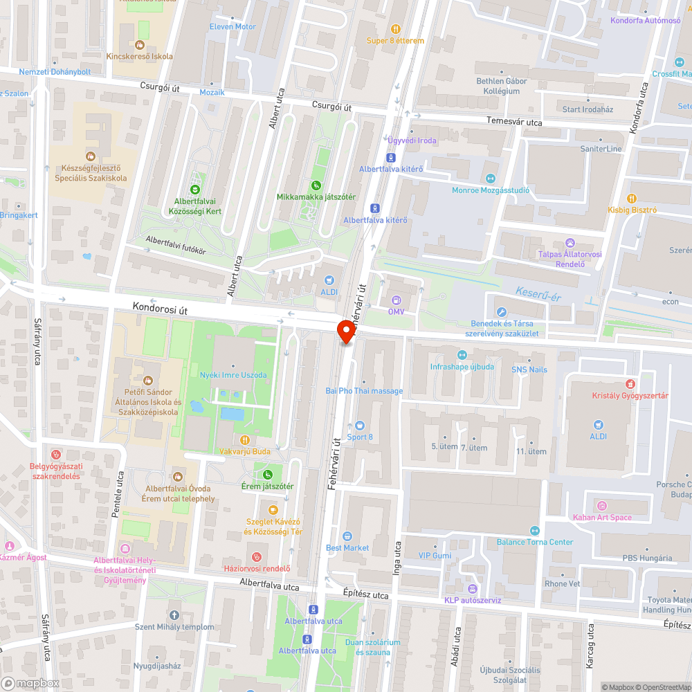 kiszáradt fák - Fehérvári út bejelentés helye