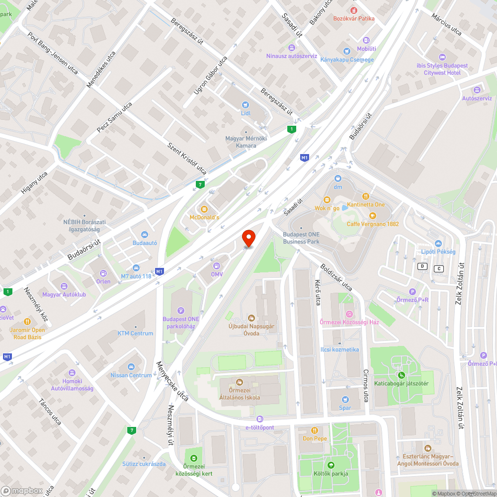 Útra jelentősen belógó növényzet bejelentés helye