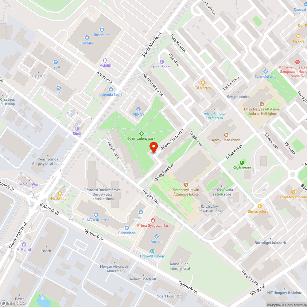 Gőzmozodony u. 10-16 és Gőzmozodony u. 18-20 - Úthibák a parkolóknál bejelentés helye