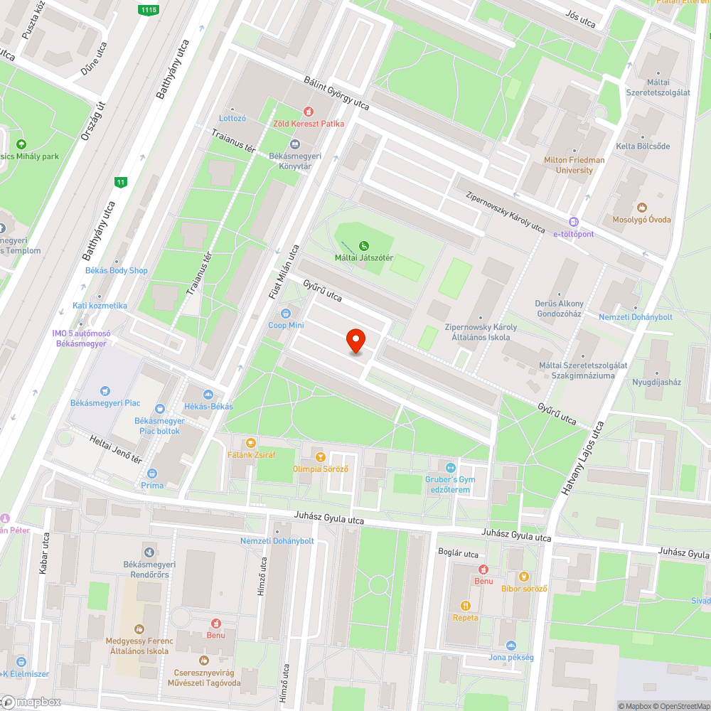 Megsüllyedt útszakasz bejelentés helye