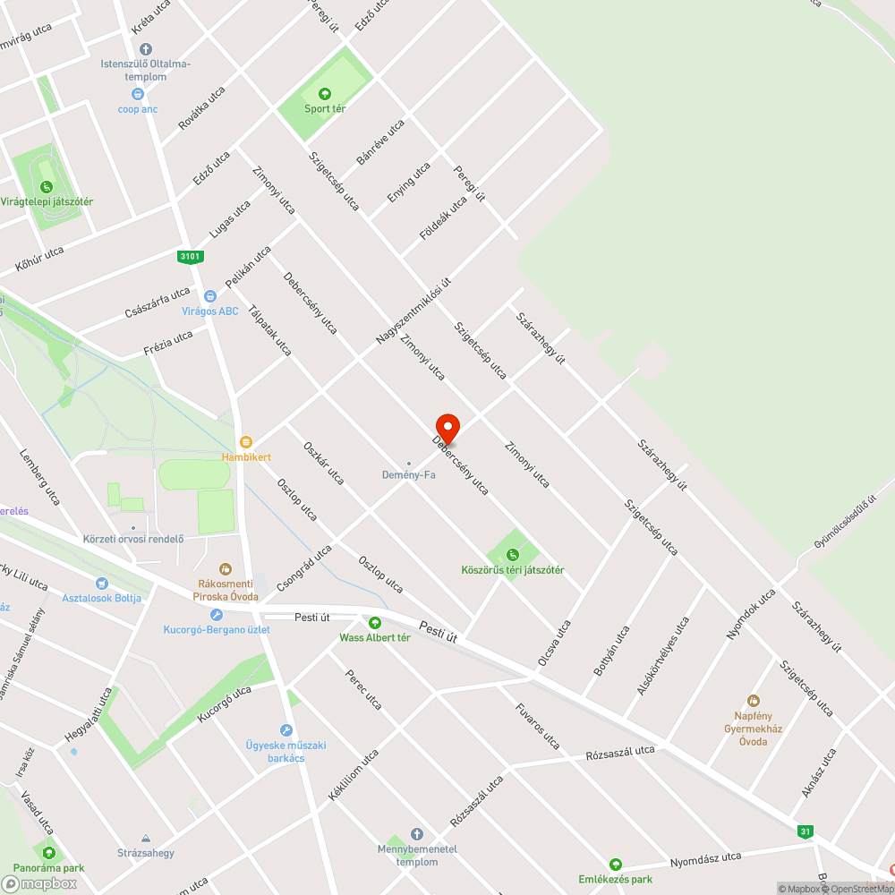 Eldugult árok bejelentés helye