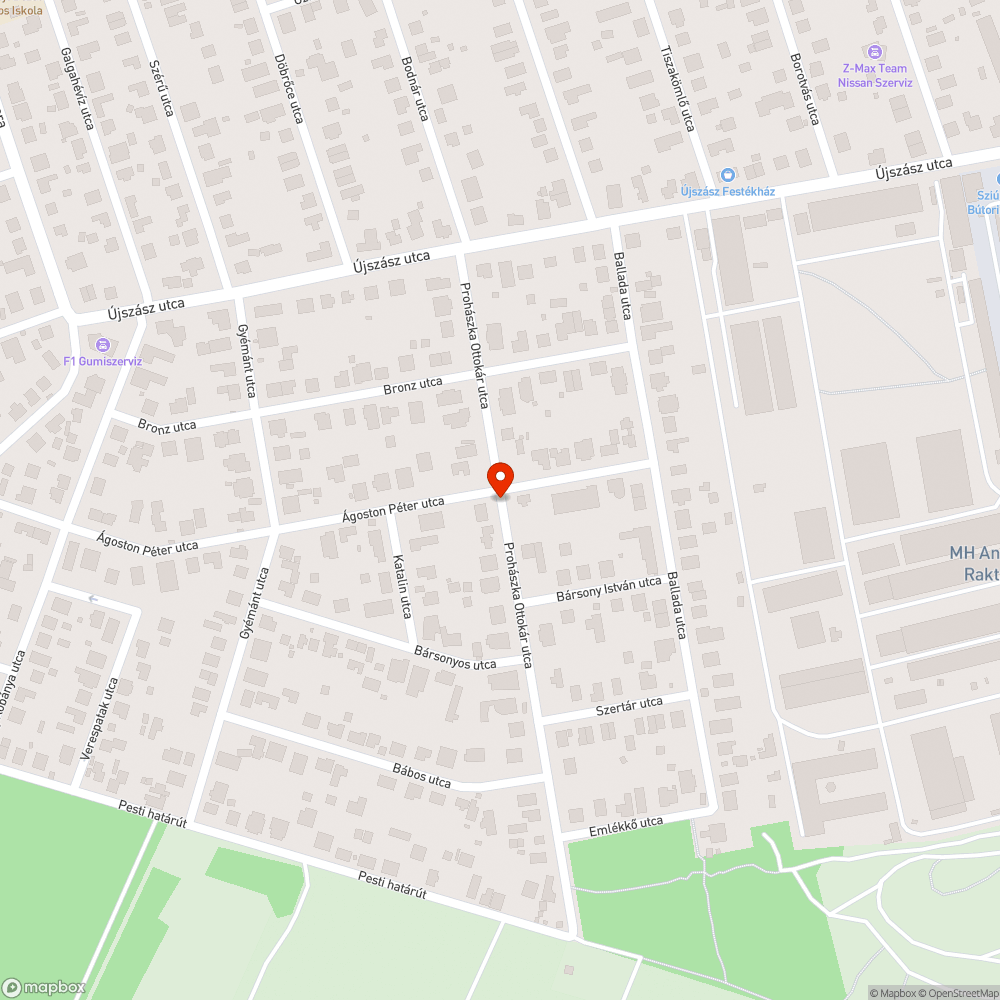 Veszélyes rács bejelentés helye