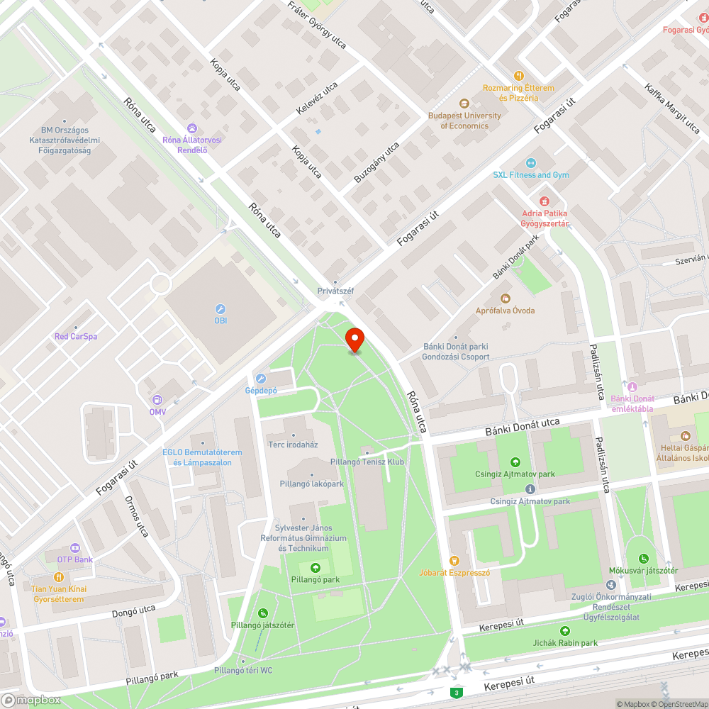 Futópálya allapota bejelentés helye