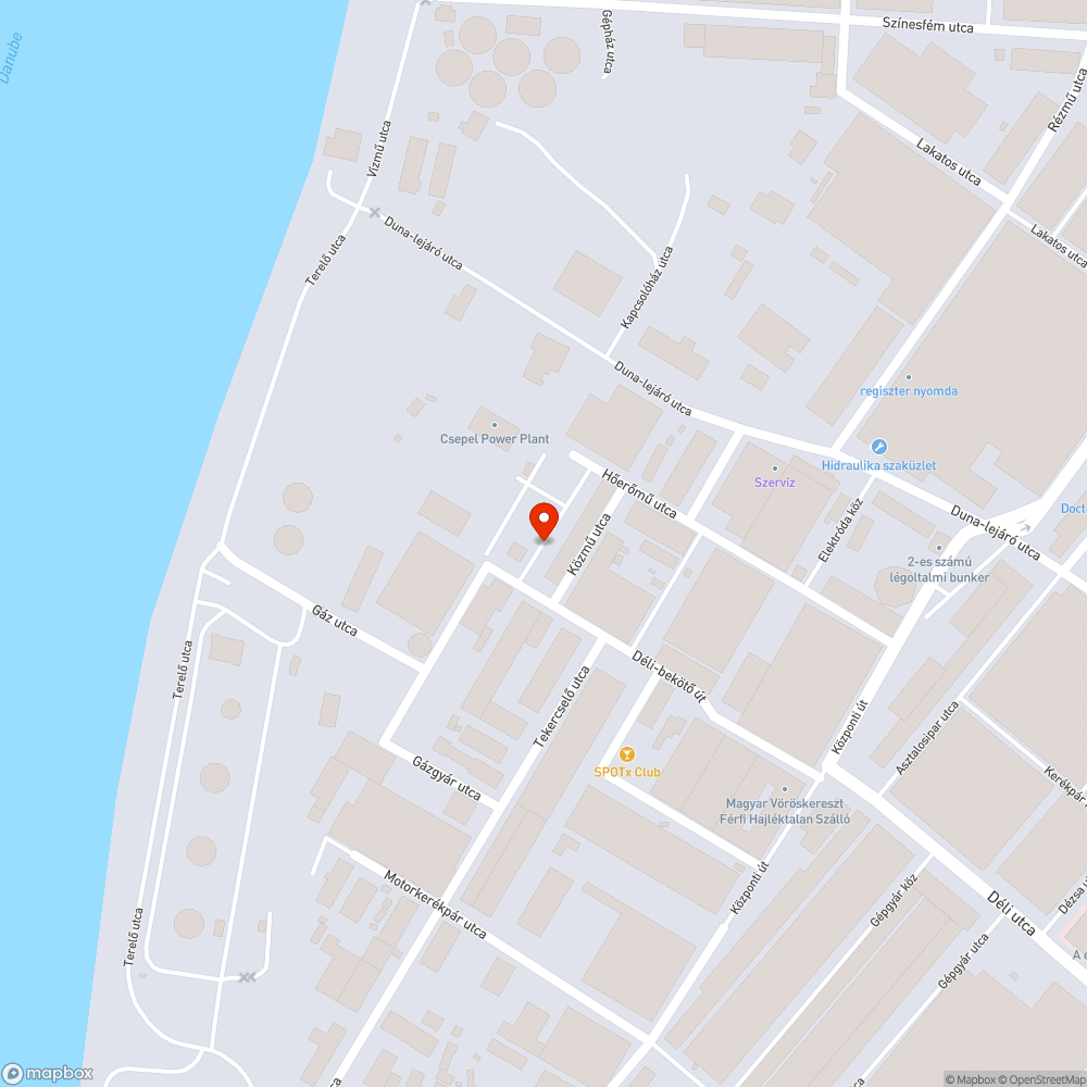 Megrongált tűzcsap bejelentés helye