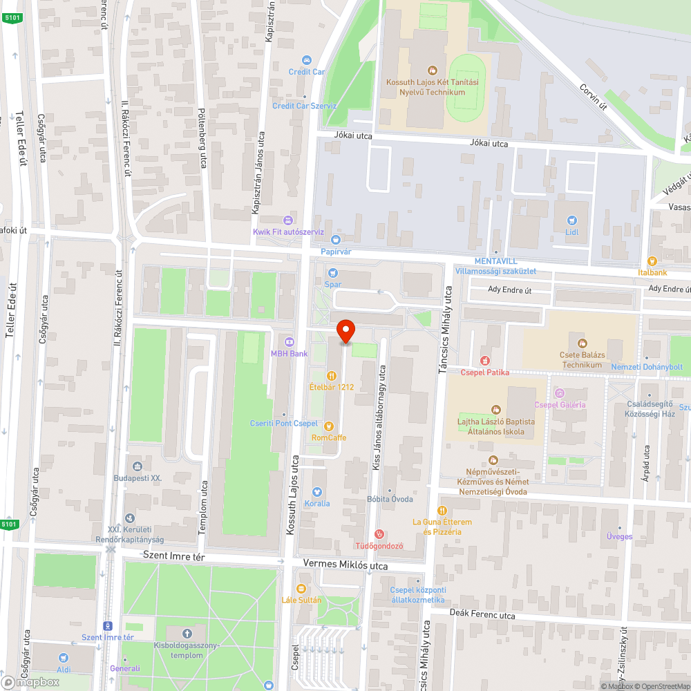 Nagyon megsüllyedt víznyelőrács bejelentés helye