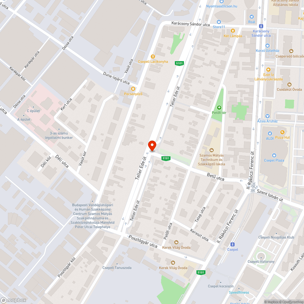 Kidöntött poller bejelentés helye