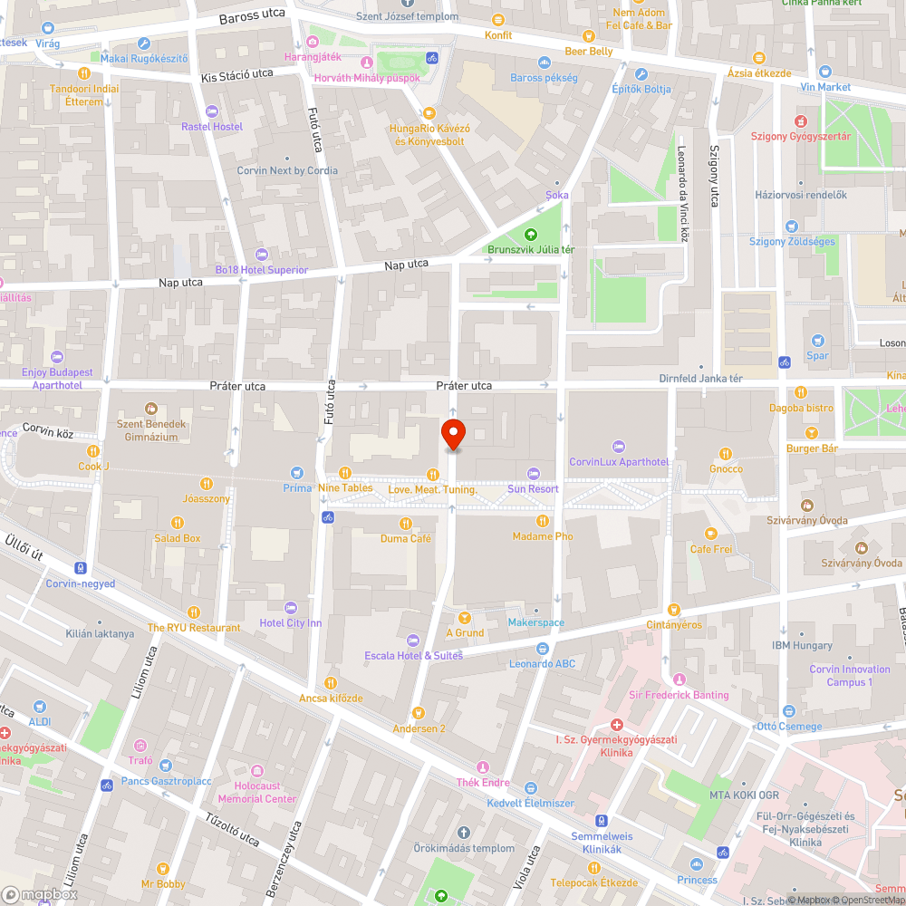 Beszakadt járda bejelentés helye