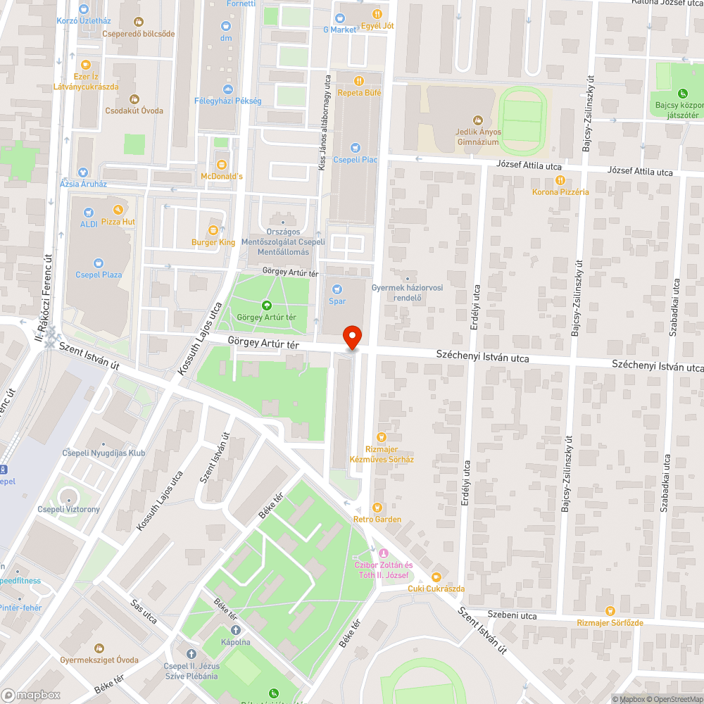 Megrongált telefonfülke bejelentés helye