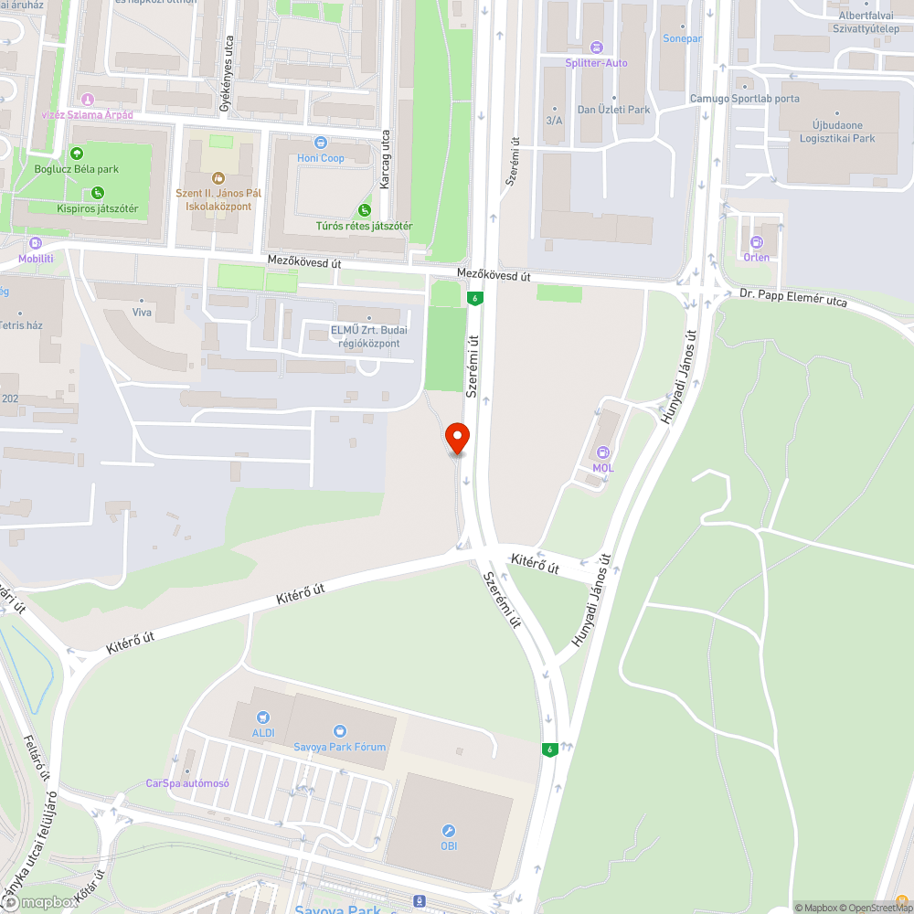 Befejezetlen útszakasz bejelentés helye