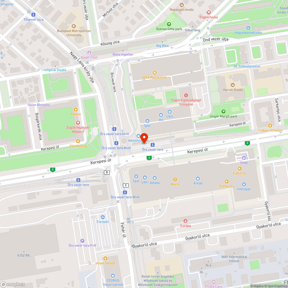 Kiszakadt pad (Örs) bejelentés helye