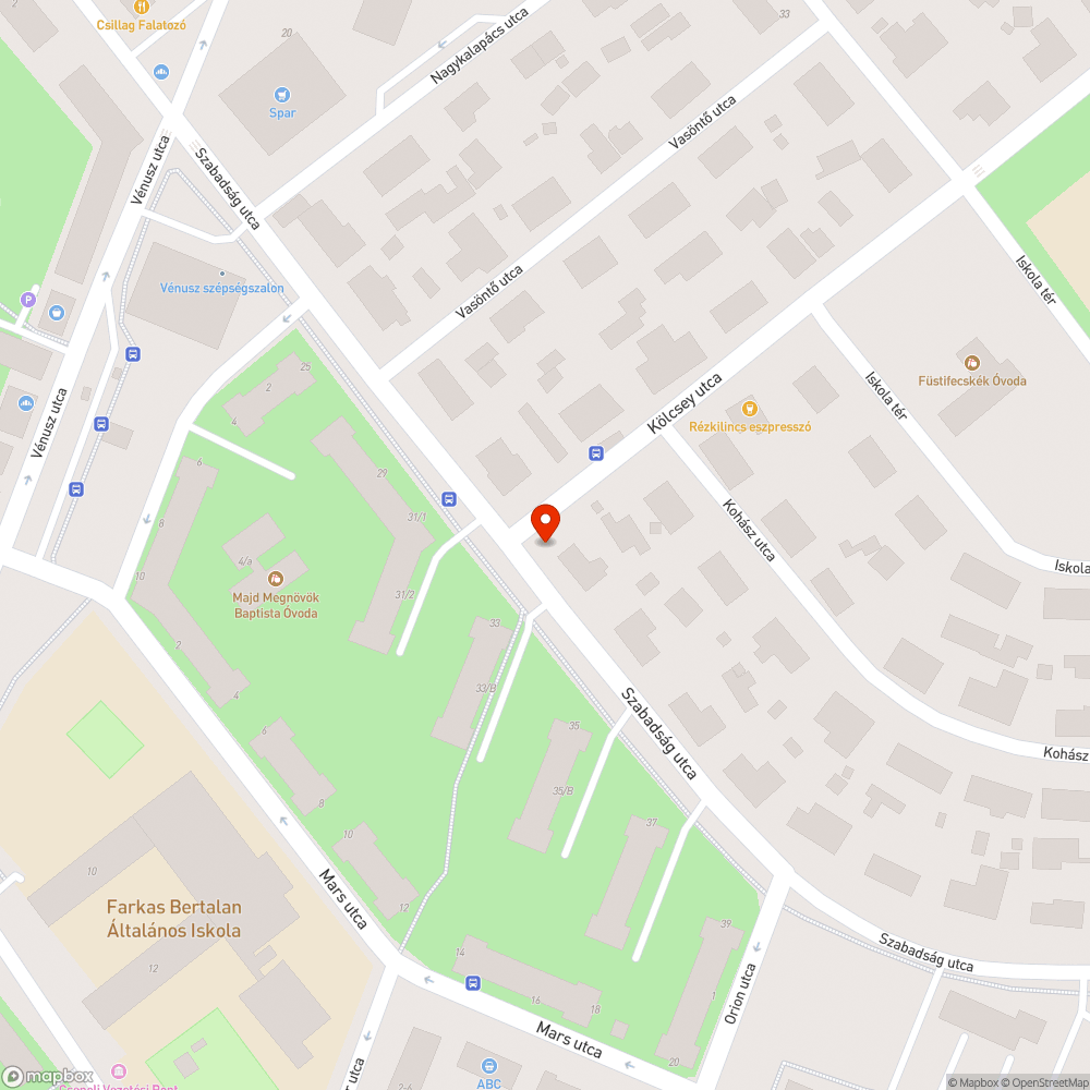 Hiányzó fedék bejelentés helye