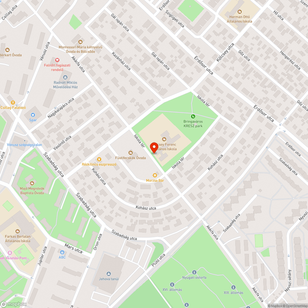 Üres fahelyek bejelentés helye