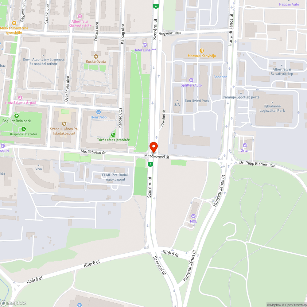 Kidöntött tábla Szerémi/Mezőkövesd bejelentés helye