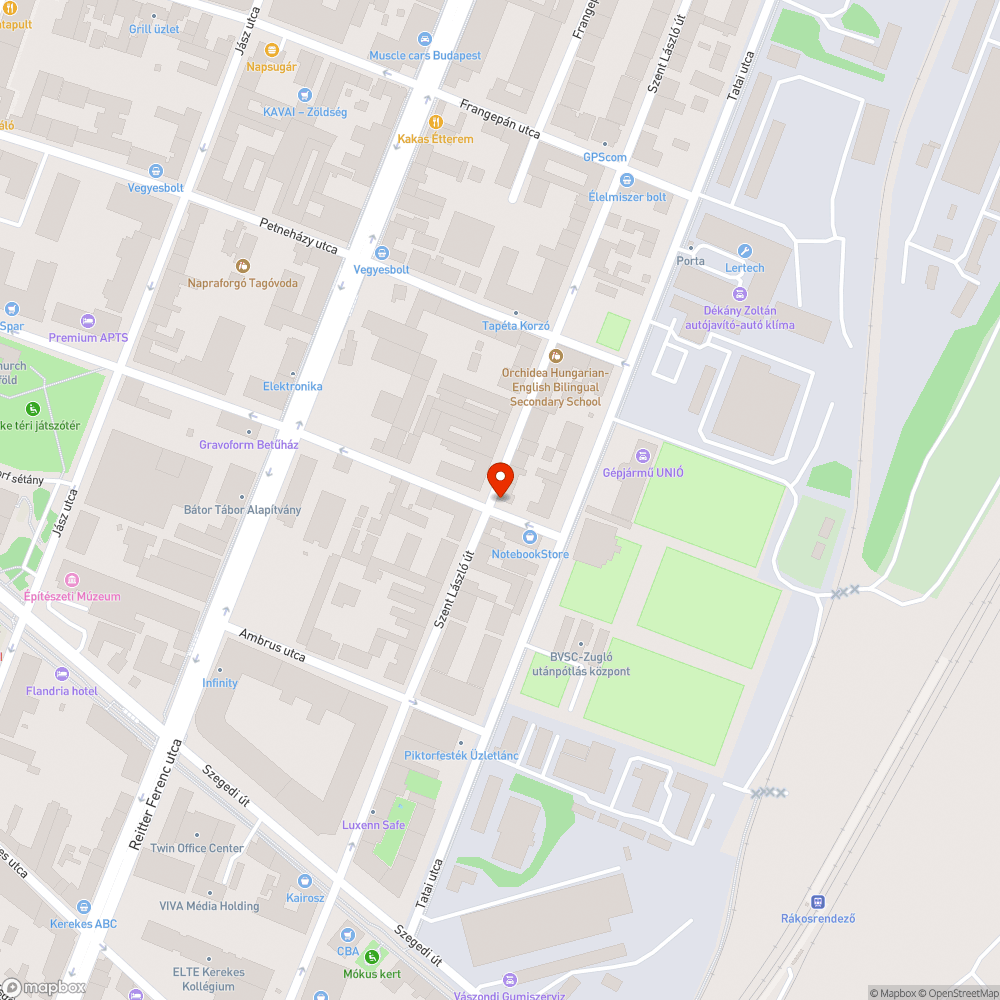 Utcai elektromos szekrény bejelentés helye