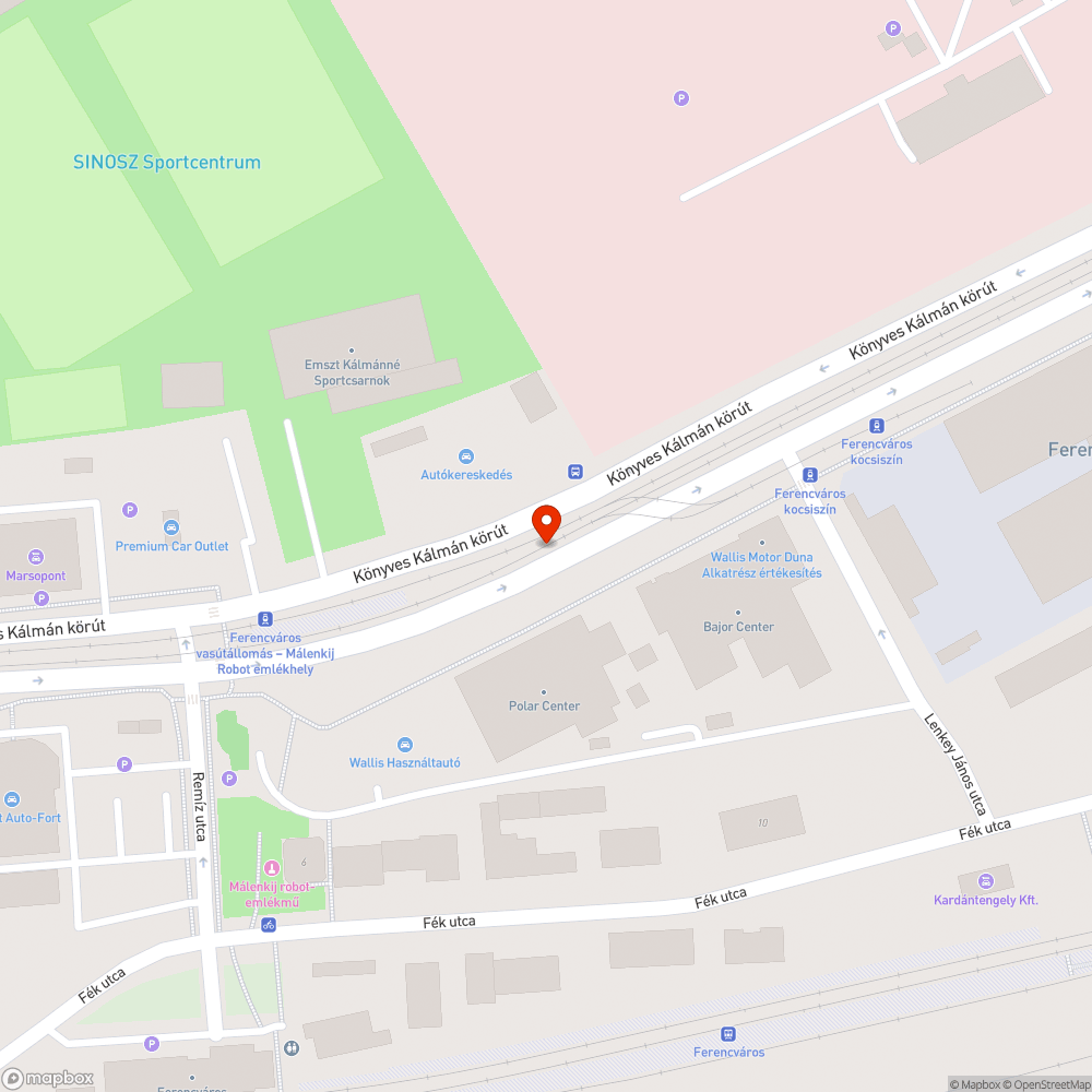 Kidőlt jelzőtábla bejelentés helye