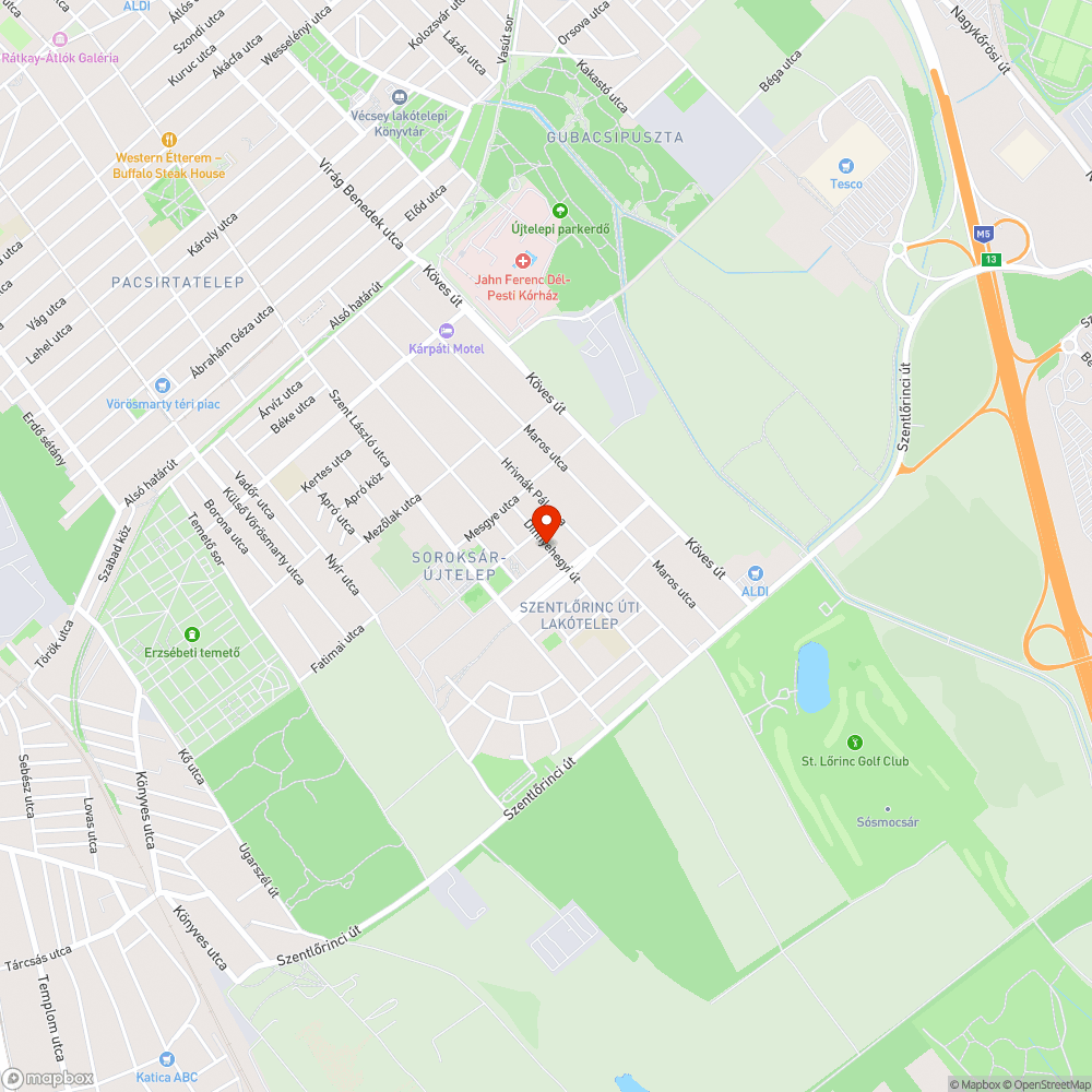 Elhagyott jármű bejelentés helye