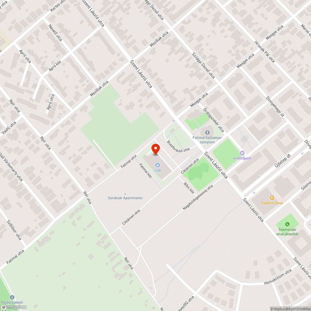 Elhagyott jármű a LIDL parkolóban bejelentés helye