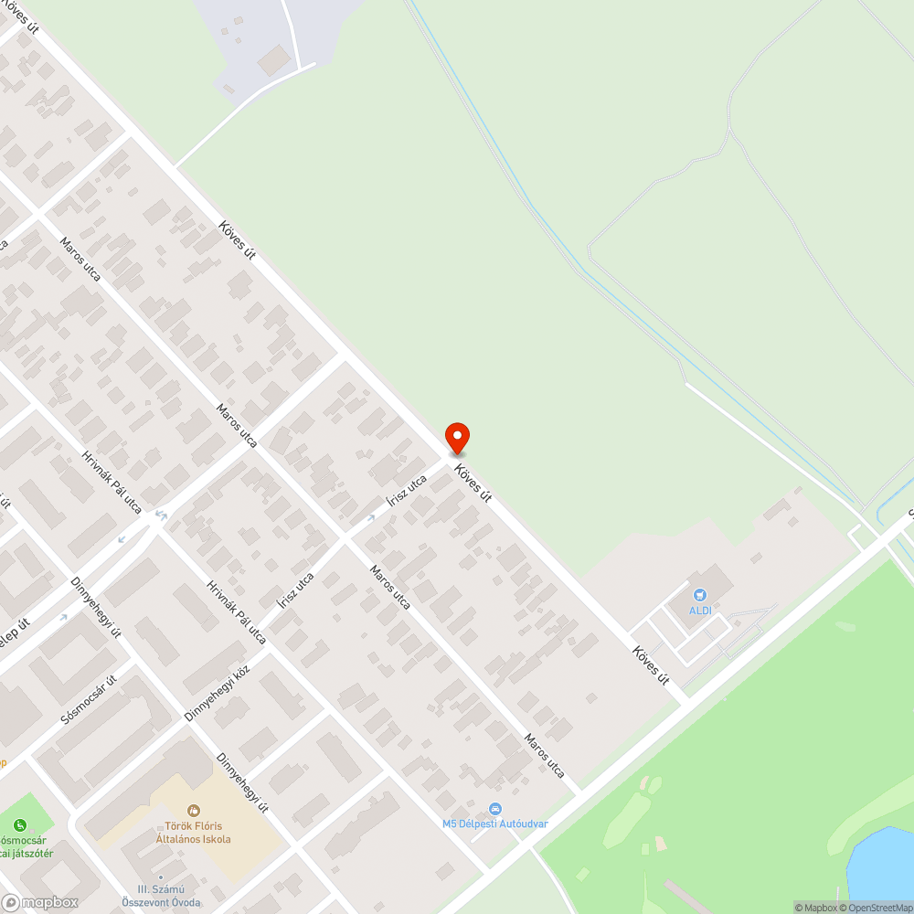 alig látható fontos tábla - Köves út bejelentés helye