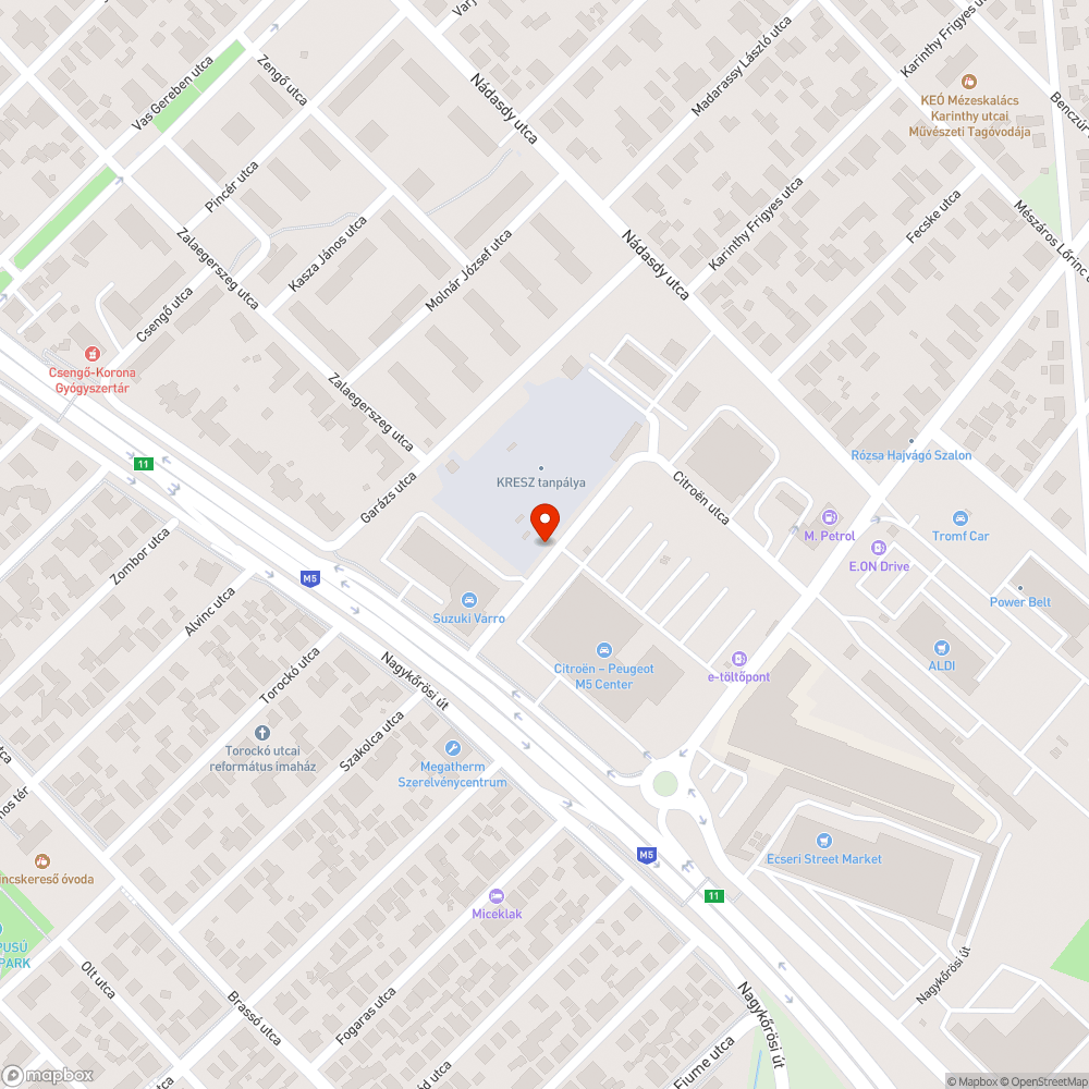 Elhagyott SZGK bejelentés helye